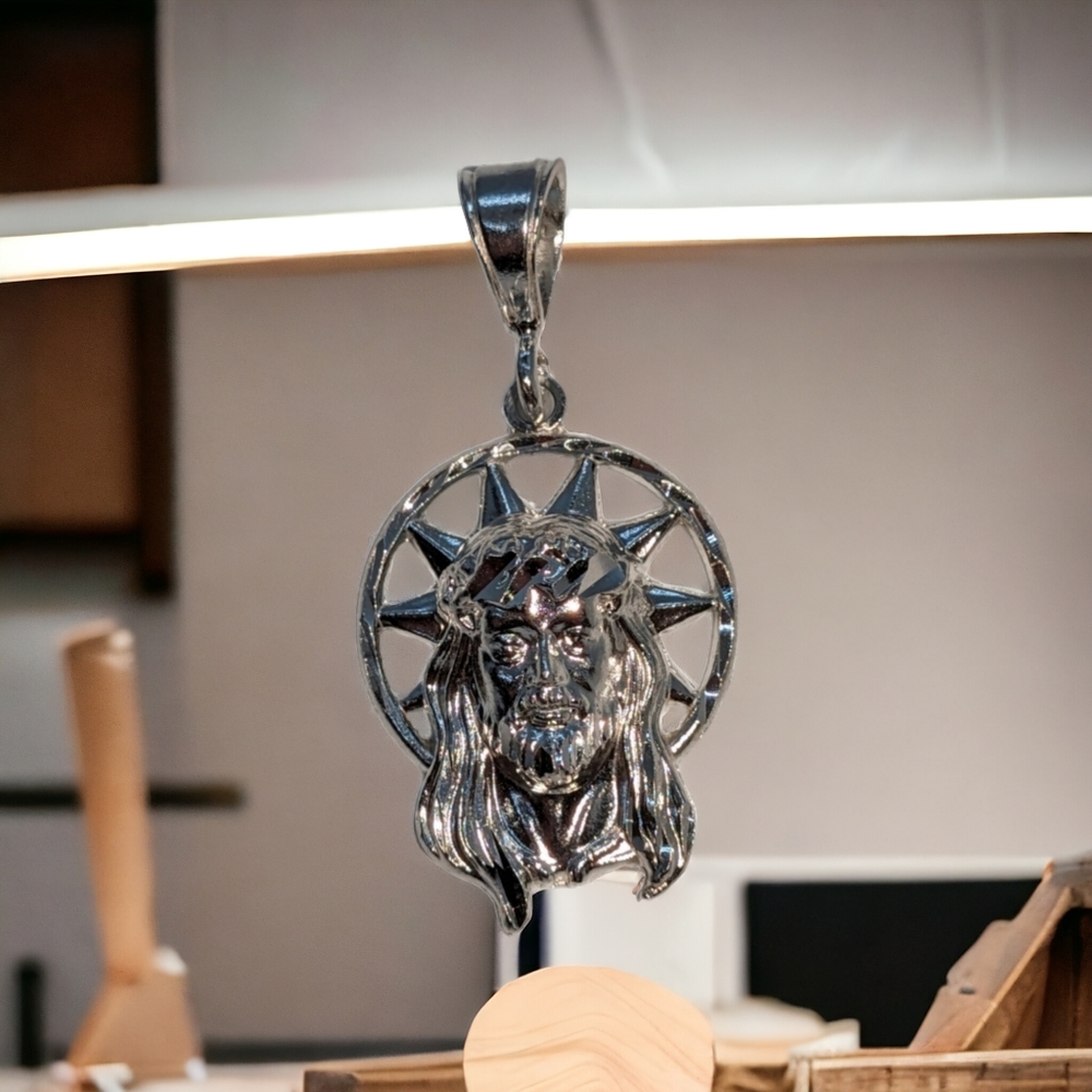 925 Silver Pendants, Jesus' face